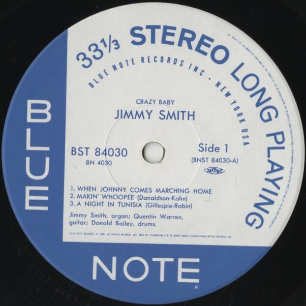 Jimmy Smith / ジミー・スミス / Crazy! Baby (BN 4030)