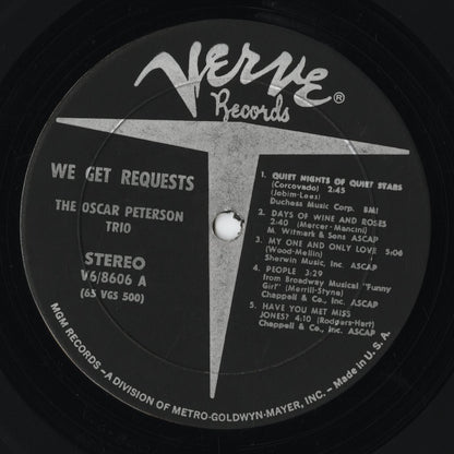 Oscar Peterson – We Get Requests (V6/8606) LP 1965 US Verve | 中古LP