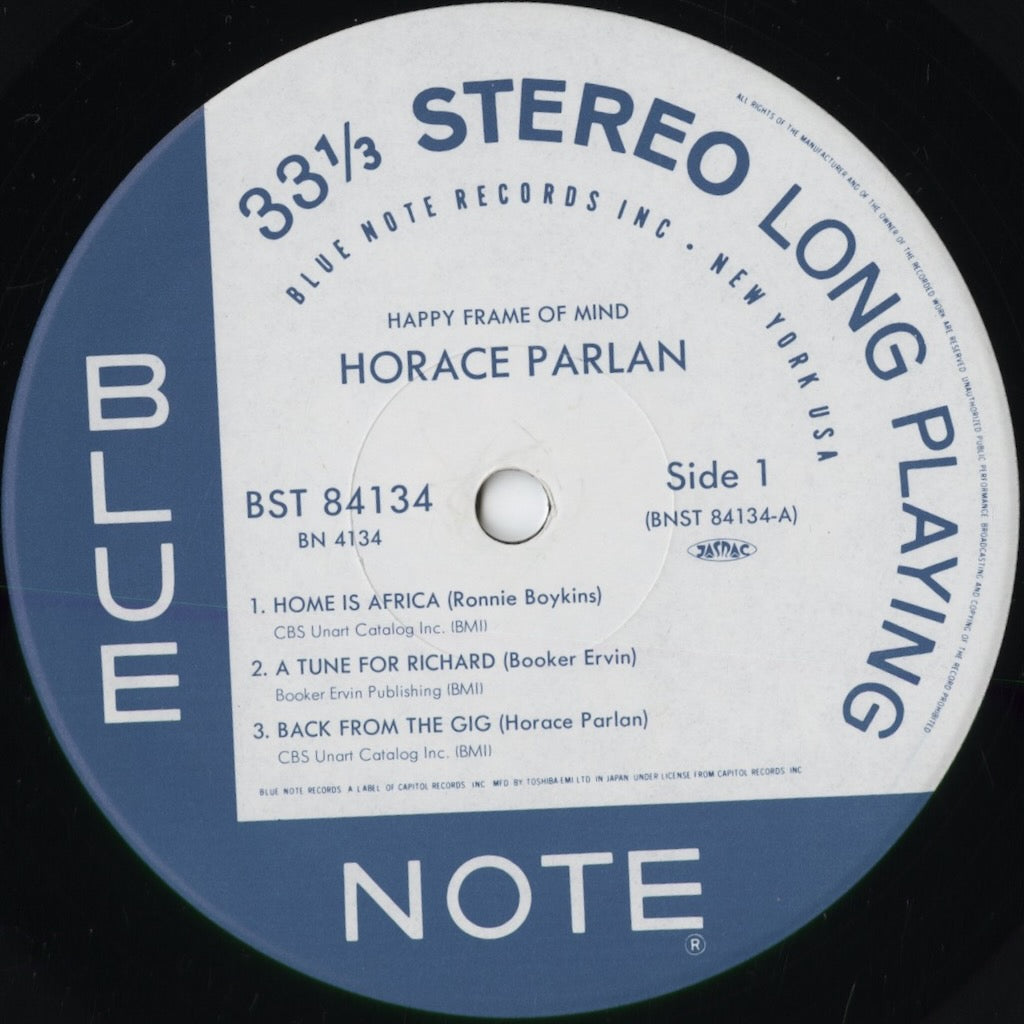 Horace Parlan - Happy Frame of Mind (BN 4134) 1991 JPN Blue Note｜中古LP