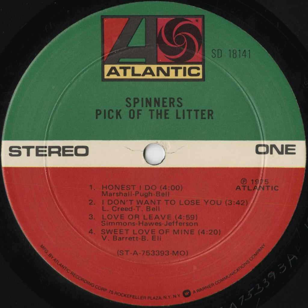 Spinners - Pick Of The Litter SD 18141 中古レコード通販｜1975 US