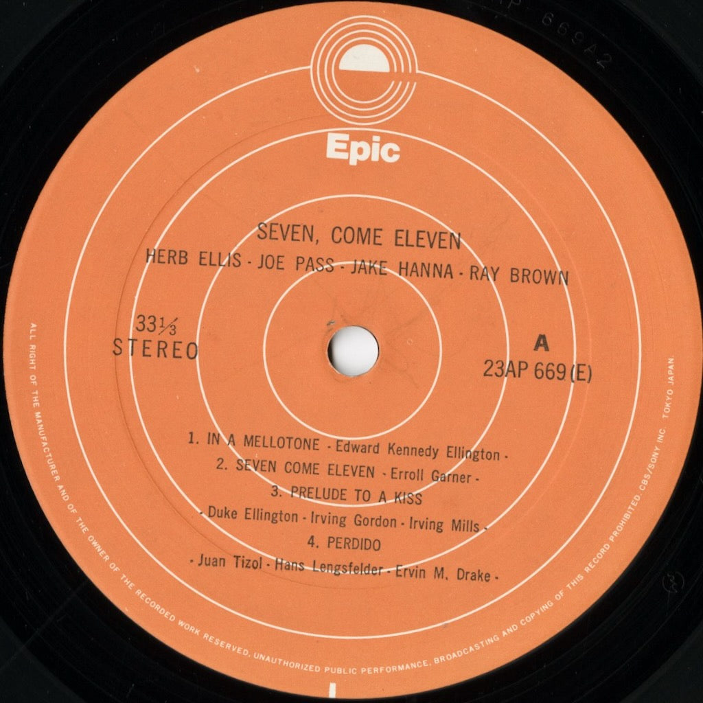 Herb Ellis - Joe Pass / ハーブ・エリス　ジョー・パス / Seven, Come Eleven (23AP 669)