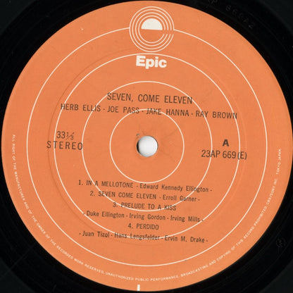 Herb Ellis - Joe Pass / ハーブ・エリス　ジョー・パス / Seven, Come Eleven (23AP 669)