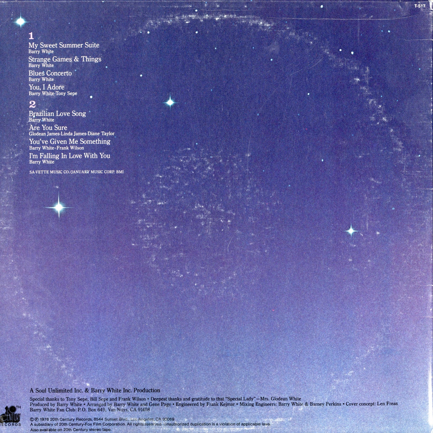 Love Unlimited Orchestra / ラヴ・アンリミテッド・オーケストラ / My Sweet Summer Suite (T-517)