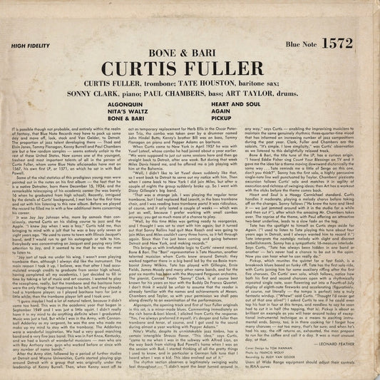 Curtis Fuller / Bone & Bari (BLP 1572) 1972 US Blue Note｜中古LP