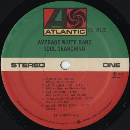 Average White Band - Soul Searching (SD 18179) 1976 US Atlantic｜中古LP