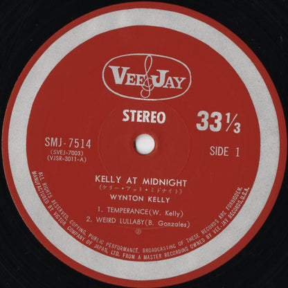 Wynton Kelly - Kelly At Midnight (SMJ-7514) 1968 JPN Vee Jay / Victor｜中古LP