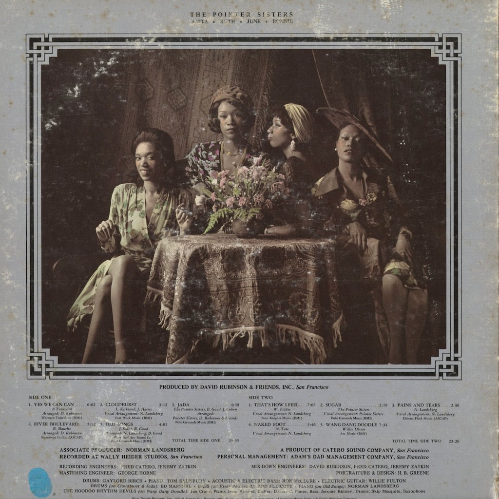 The Pointer Sisters - The Pointer Sisters (BTS 48) 1973 US Blue Thumb｜中古LP