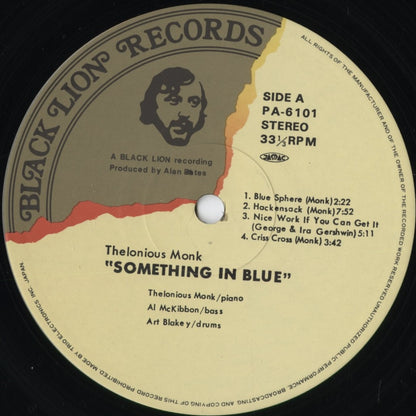 Thelonious Monk - Something In Blue (PA-6101) 1977 JPN Black Lion - Trio｜中古LP