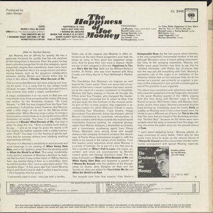 Joe Mooney - The Happiness Of Joe Mooney (CL 2345) LP 1965 US Columbia｜中古LP