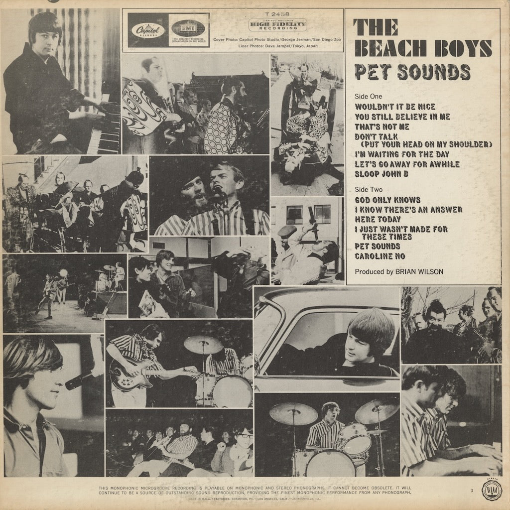 The Beach Boys / ビーチ・ボーイズ / Pet Sounds (T 2458) USオリジナル・MONO盤