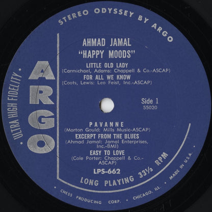 Ahmad Jamal – Happy Moods (LPS-662) LP 1960 US Argo | 中古LP