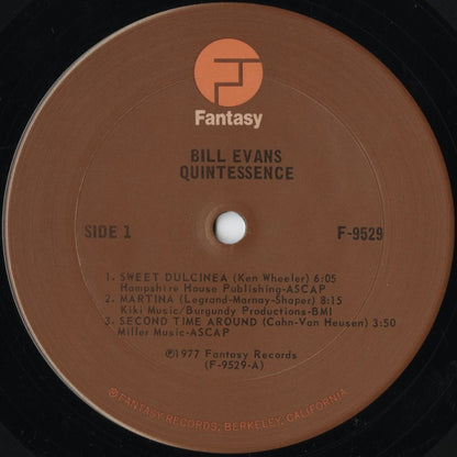 Bill Evans - Quintessence (F-9529) LP 1977 US Fantasy｜中古LP