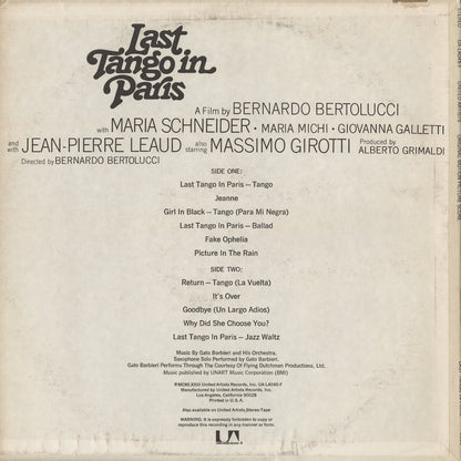 Gato Barbieri / ガトー・バルビエリ / Last Tango In Paris -OST (UA-LA045-F)