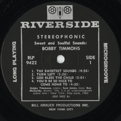 Bobby Timmons – Sweet And Soulful Sounds (RLP 9422) LP 1962 US Riverside | 中古LP
