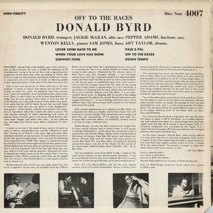 Donald Byrd / Off To The Races (BST 84007) 1972 US Blue Note｜中古LP