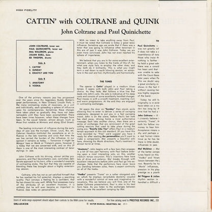 John Coltrane - Cattin' With Coltrane And Quinichette (SMJ-6542M) 1977 JPN Prestige｜中古LP