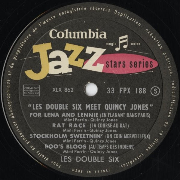 Les Double Six - Meet Quincy Jones (SGXF 105) LP 1960 FRA Columbia