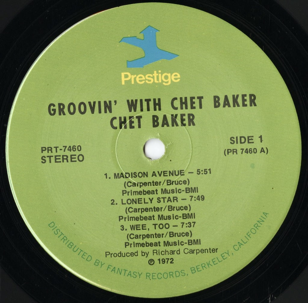 Chet Baker Quintet - Groovin' With The Chet Baker Quintet (PRT-7460) LP 1972 US Prestige｜中古LP