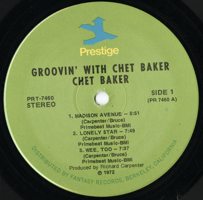 Chet Baker Quintet - Groovin' With The Chet Baker Quintet (PRT-7460) LP 1972 US Prestige｜中古LP
