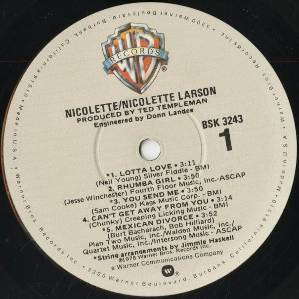 Nicolette Larson / ニコレット・ラーソン / Nicolette (BSK 3243)