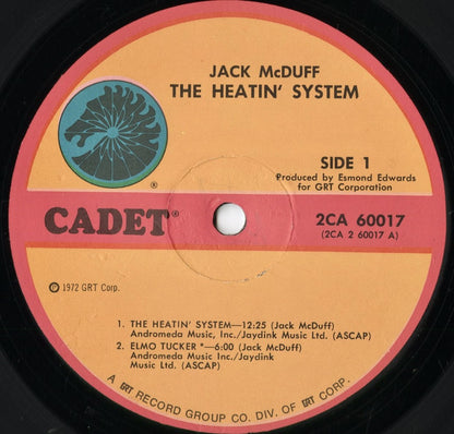 Jack McDuff - The Heatin' System (2CA 60017) 1972 US Cadet｜中古LP
