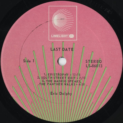 Eric Dolphy / エリック・ドルフィー / Last Date (LS-86013)