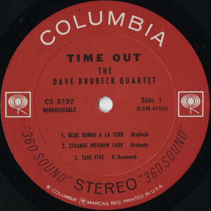 Dave Brubeck / デイヴ・ブルーベック / Time Out (CS 8192) 1962年プレス・US Columbia 2EYE