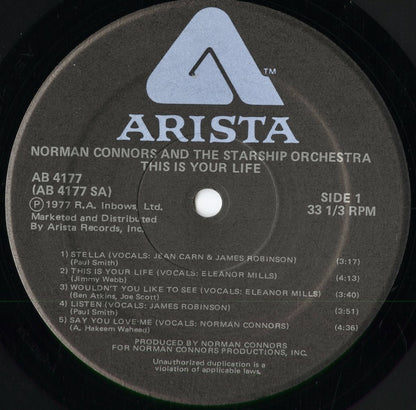 Norman Connors - This Is Your Life (AB 4177) 1977 US Arista｜中古LP
