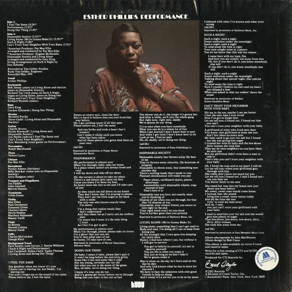 Esther Phillips / エスター・フィリップス / Performance (KU18S1)