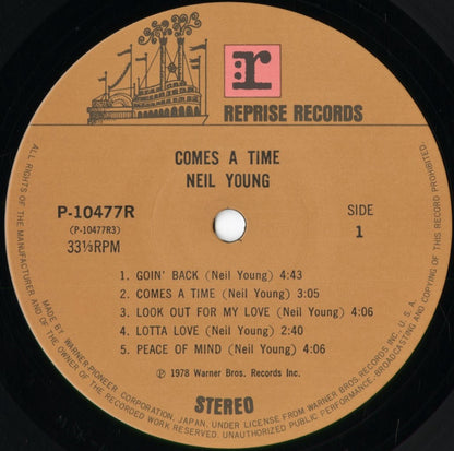Neil Young - Comes A Time (P-10477R) 1978 JPN Reprise｜中古LP
