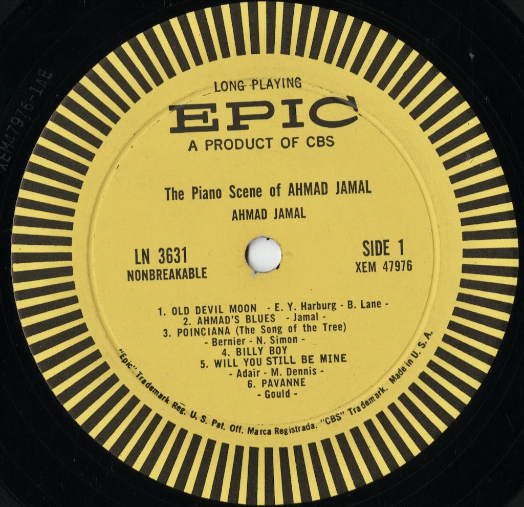 Ahmad Jamal - The Piano Scene Of Ahmad Jamal (LN3631) LP 1959 US Epic｜中古LP