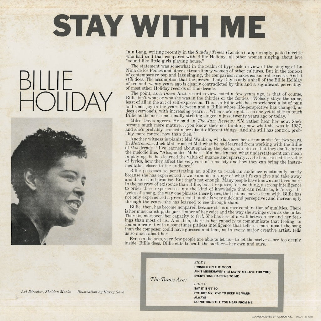 Billie Holiday / ビリー・ホリデイ / Stay With Me (MV 2598)