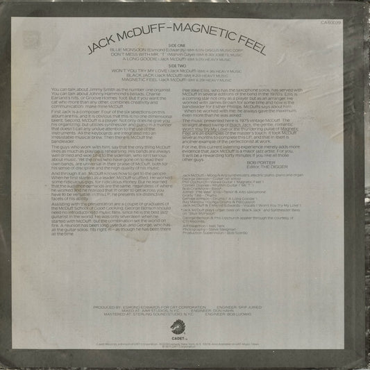 Jack McDuff - Magnetic Feel (CA 60039) LP 1975 US Cadet｜中古LP