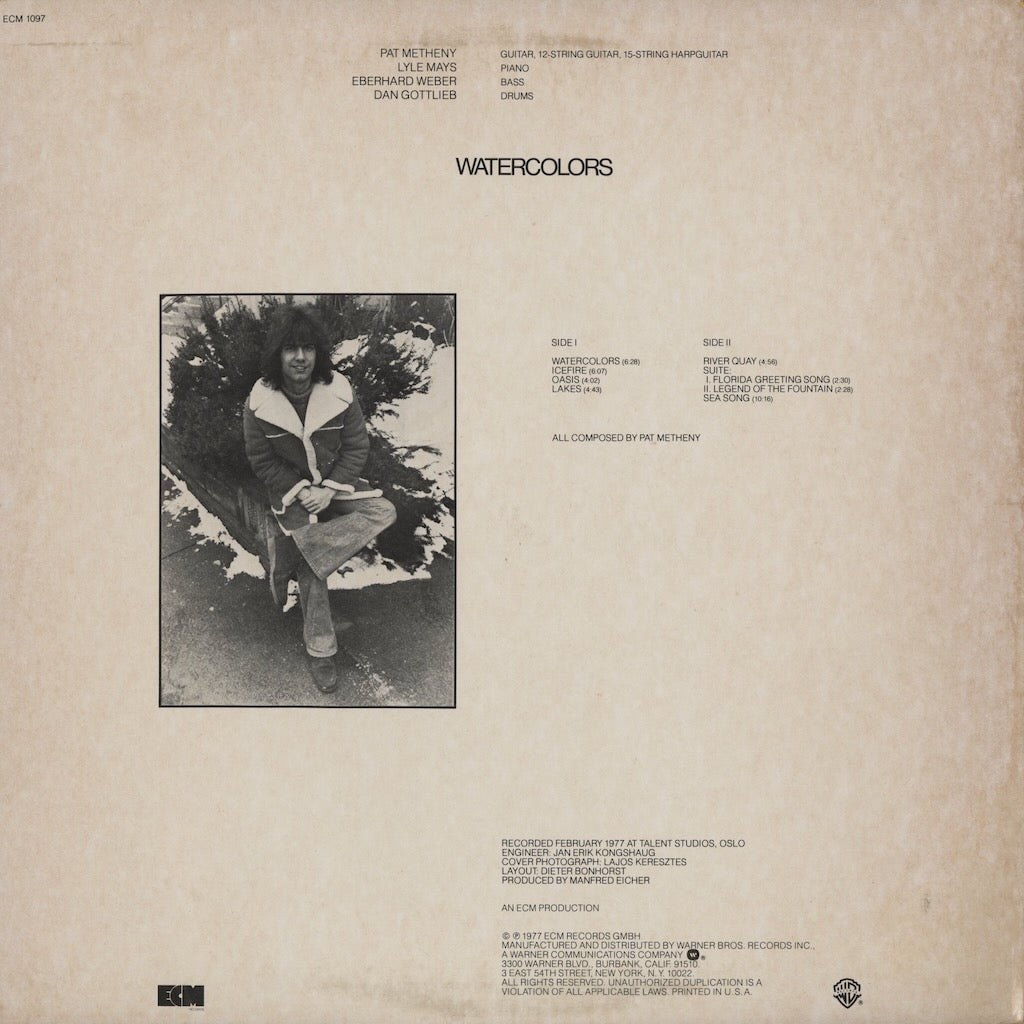 Pat Metheny / パット・メセニー / Watercolors (ECM-1097)