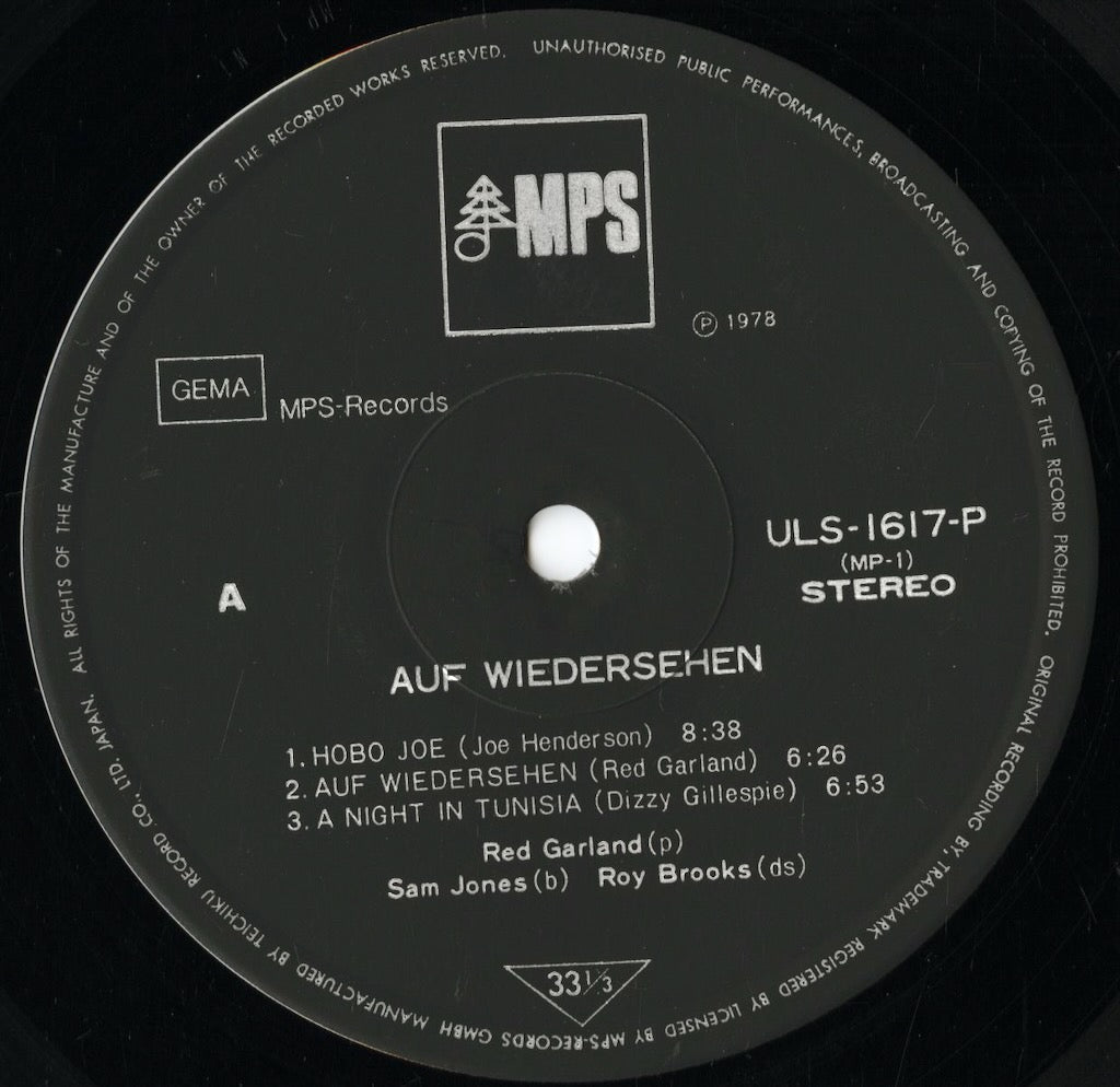 Red Garland - Auf Wiedersehen (ULS-1617-P) 1978 JPN MPS｜中古LP