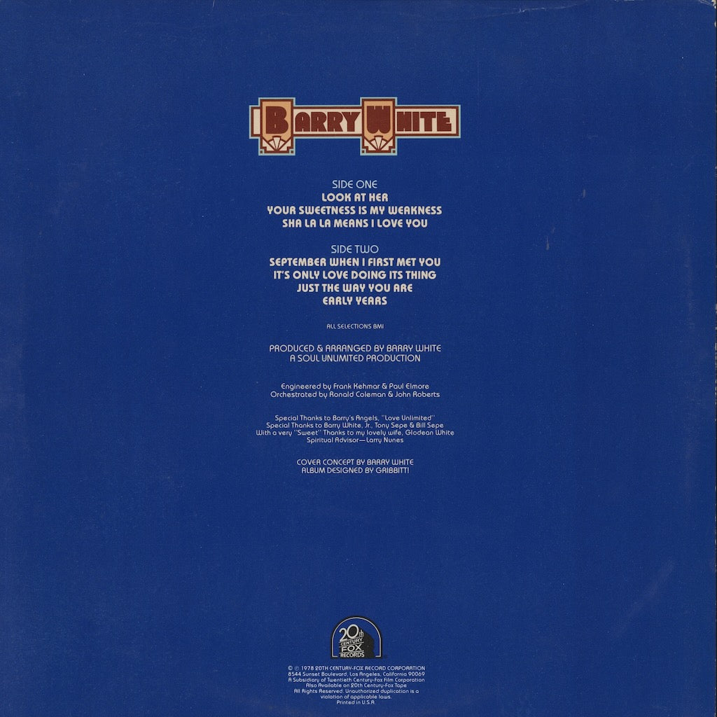 Barry White / バリー・ホワイト / Barry White The Man (T-571)