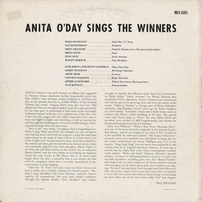 Anita O'Day - Sings The Winners (MG V-8283) LP 1958 US Verve｜中古LP