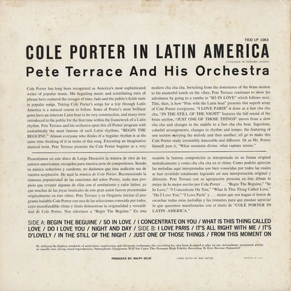 Pete Terrace And His Orchestra - Cole Porter In Latin America (LP 1063) LP 1960 US Tico｜中古LP
