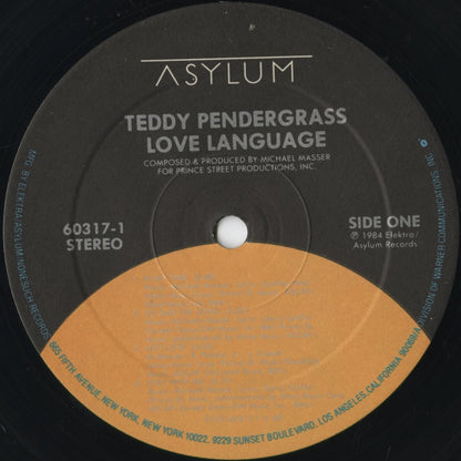 Teddy Pendergrass - Love Language (60317-1) 1984 US Asylum｜中古LP
