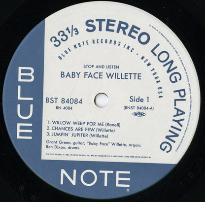 Baby Face Willette - Stop and Listen (BN 4084) 1990 JPN Blue Note｜中古LP