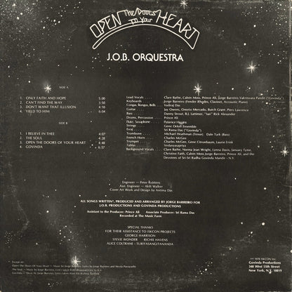 J.O.B. Orquestra - Open The Doors To Your Heart (JOB-1A) LP 1978 US Govinda｜中古LP