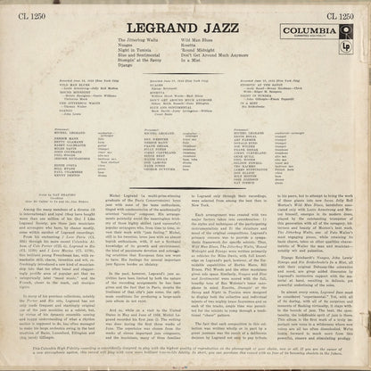 Michel Legrand - Legrand Jazz (CL 1259) LP 1958 US Columbia｜中古LP