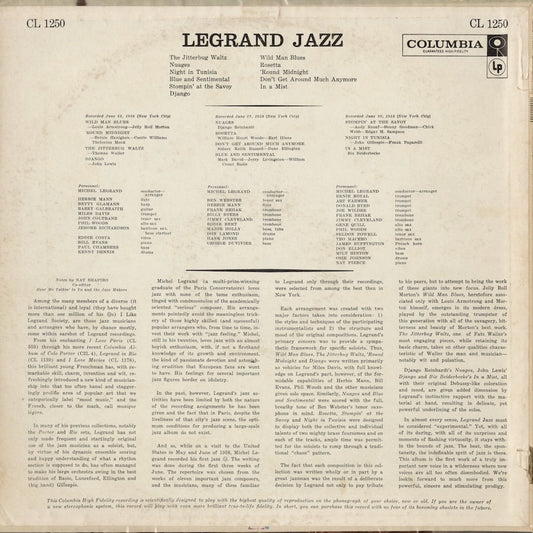 Michel Legrand - Legrand Jazz (CL 1259) LP 1958 US Columbia｜中古LP