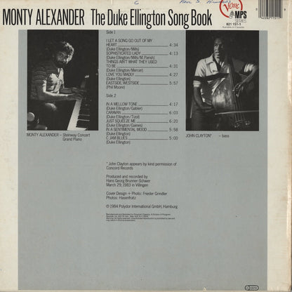Monty Alexander / モンティ・アレキサンダー / The Duke Ellington Song Book (821-151-1)