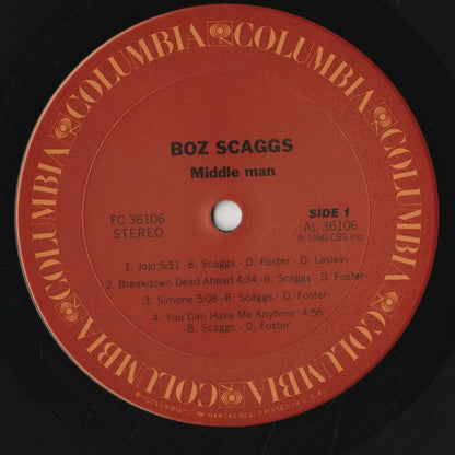 Boz Scaggs / ボズ・スキャッグス / Middle Man (FC 36106)