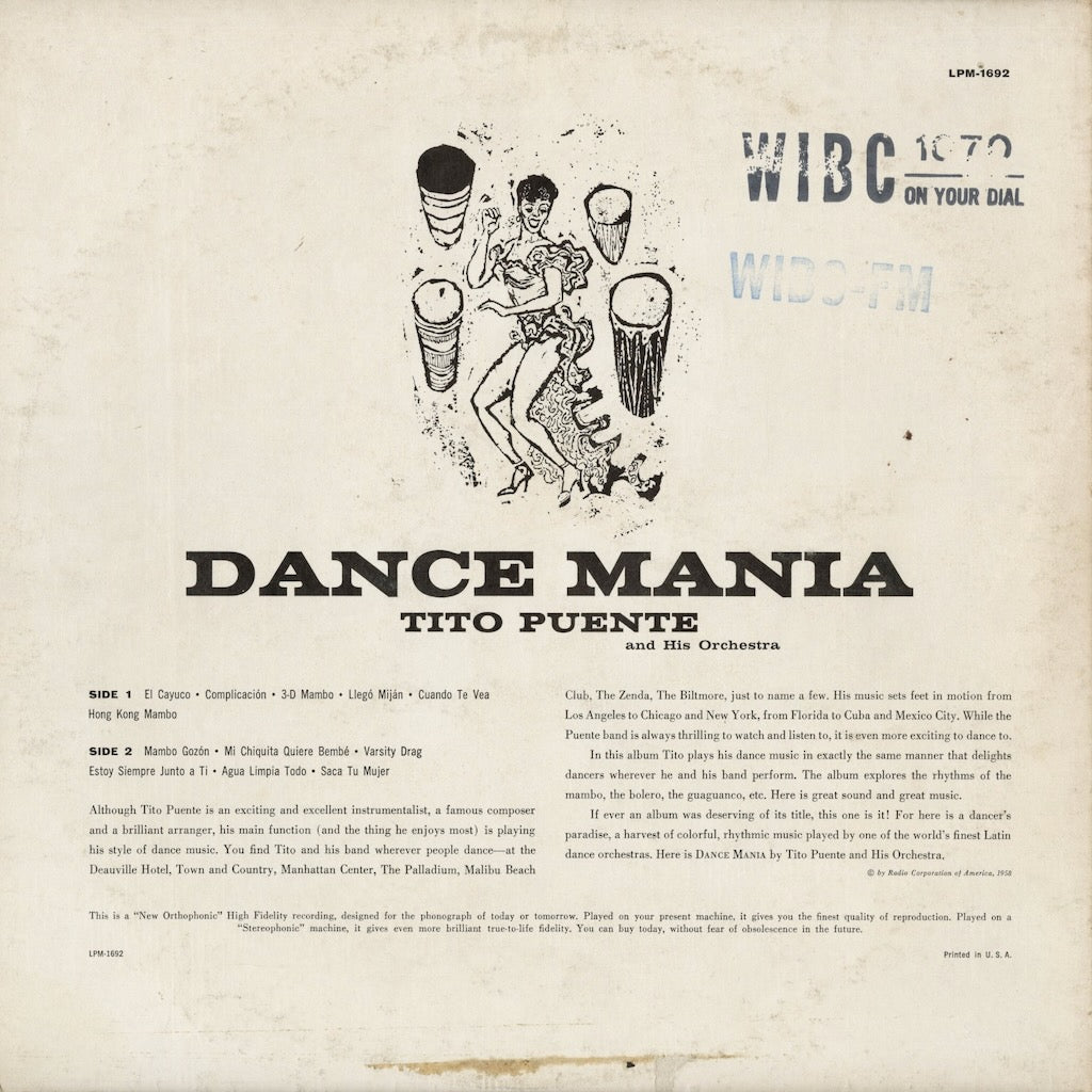 Tito Puente - Dance Mania (LPM-1692) LP 1958 US RCA｜中古LP