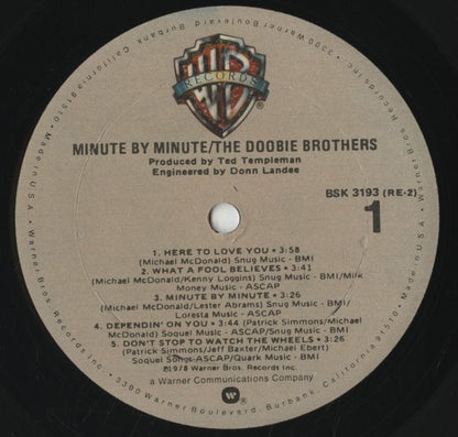 The Doobie Brothers / ドゥービー・ブラザーズ / Minute By Minute (BSK 3193)