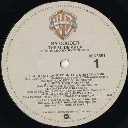 Ry Cooder / ライ・クーダー / The Slide Area (BSK 3651)
