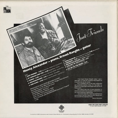 Monty Alexander, Ernest Ranglin - Just Friends (PR 7110) 1981 US Pausa｜中古LP
