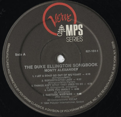 Monty Alexander - The Duke Ellington Song Book (821-151-1) 1984 US Verve｜中古LP